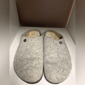 Birkenstock Gray Wool‎ Clogs